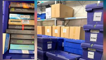 Bücherkisten gepackt für das Stadtfest